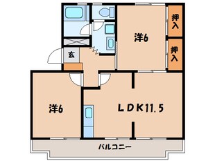 棚尾マンションの物件間取画像